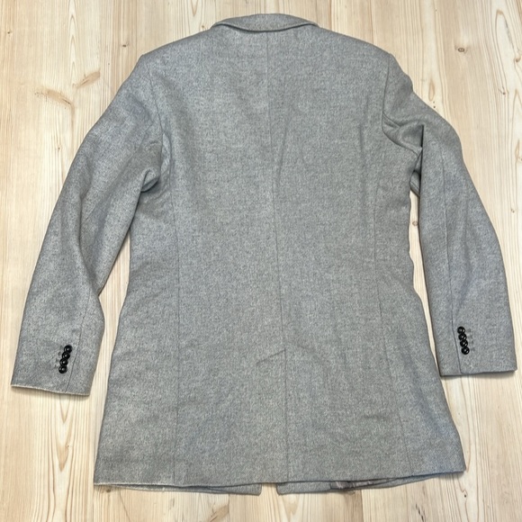MNG Light Gray Wool Blend Trench Coat - Picture 7 of 16